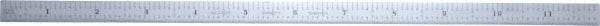 Starrett - 12" Long, 1/100, 1/64, 1/32, 1/10" Graduation, Flexible Steel Rule - 5R Graduation Style, 1/2" Wide, Silver, Satin Chrome Finish - Exact Tool & Supply