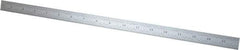 Starrett - 18" Long, 1/100, 1/64, 1/32, 1/10" Graduation, Flexible Steel Rule - 5R Graduation Style, 3/4" Wide, Silver, Satin Chrome Finish - Exact Tool & Supply