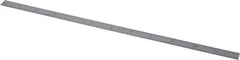 Starrett - 12" Long, 1/100, 1/64, 1/50, 1/32" Graduation, Flexible Steel Rule - 16R Graduation Style, 1/2" Wide, Silver, Satin Chrome Finish - Exact Tool & Supply