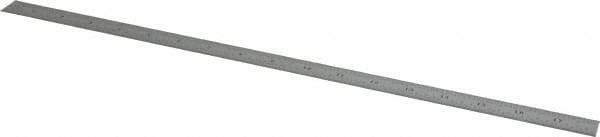 Starrett - 18" Long, 1/100, 1/64, 1/50, 1/32" Graduation, Flexible Steel Rule - 16R Graduation Style, 3/4" Wide, Silver, Satin Chrome Finish - Exact Tool & Supply