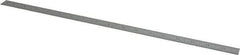 Starrett - 18" Long, 1/100, 1/64, 1/50, 1/32" Graduation, Flexible Steel Rule - 16R Graduation Style, 3/4" Wide, Silver, Satin Chrome Finish - Exact Tool & Supply