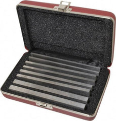 Starrett - 8 Piece, 6 Inch Long Tool Steel Parallel Set - 1/2 to 1 Inch High, 1/8 to 3/8 Inch Thick, Sold as 4 Pair - Exact Tool & Supply