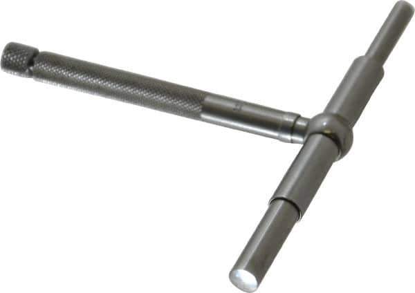 Starrett - 2-1/8 to 3-1/2 Inch, 3 Inch Overall Length, Telescoping Gage - 2-3/8 Inch Long Handle, Satin Chrome Finish - Exact Tool & Supply