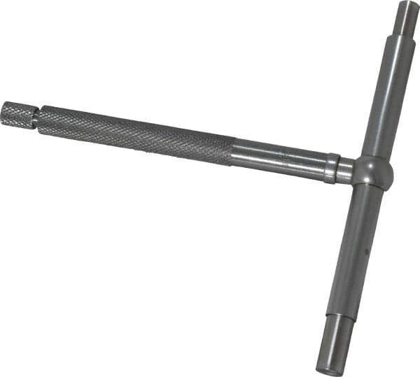 Starrett - 3-1/2 to 6 Inch, 3 Inch Overall Length, Telescoping Gage - 3-1/4 Inch Long Handle, Satin Chrome Finish - Exact Tool & Supply