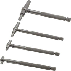 Starrett - 4 Piece, 5/16 to 2-1/8 Inch, Telescoping Gage Set - 2-3/8 Inch Long Handles, Includes Case - Exact Tool & Supply