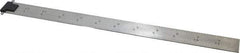 Starrett - 12" Long, 1/64, 1/32, 1/16, 1/8" Graduation, Rigid Spring Steel Rule - 4R Graduation Style, 1" Wide, Silver - Exact Tool & Supply