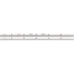 Starrett - 6" Long, 1/64, 1/32" Graduation, Rigid Spring Steel Rule - Exact Tool & Supply