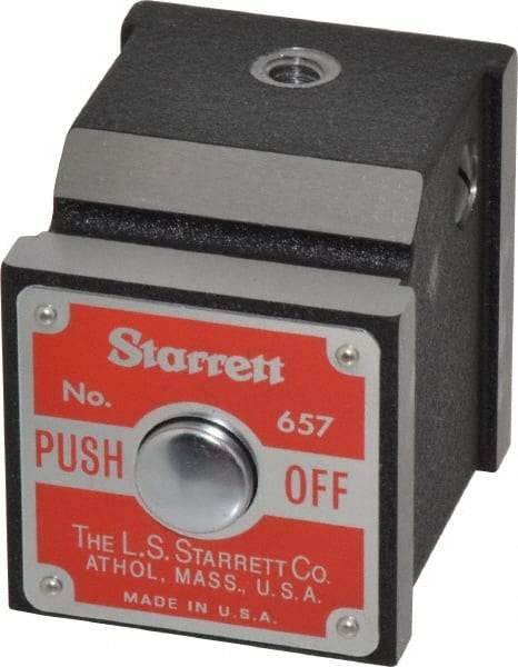 Starrett - 1-7/8" Long x 1-5/8" Wide x 1-15/16" High Magnetic Indicator Base with On/Off Switch - 9-1/2" Rod Length - Exact Tool & Supply