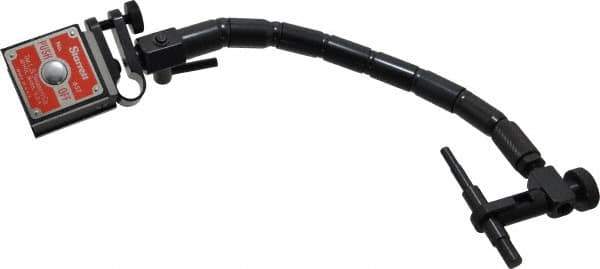 Starrett - 1-7/8" Long x 1" Wide x 1-15/16" High Magnetic Indicator Base with On/Off Switch - 3" Rod Length, Flexible Arm - Exact Tool & Supply