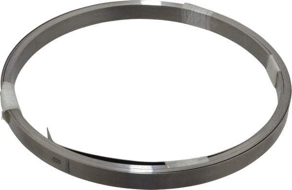 Starrett - 0.02 Inch Thick x 6.10 m Long x 1/2 Inch Wide, Feeler Stock Roll - Tempered Steel - Exact Tool & Supply