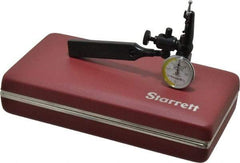 Starrett - 4 Piece, 0mm to 0.7mm Measuring Range, 15/16" Dial Diam, 0-35-0 Dial Reading, White & Yellow Dial Test Indicator Kit - 5/32" Contact Point Length, 3mm Ball Diam, 0.01mm Dial Graduation - Exact Tool & Supply