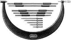 Starrett - 2 Anvil, Mechanical, 54 to 60 Inch Range, Interchangeable Anvil Micrometer - Friction Thimble, 0.001 Inch Graduation - Exact Tool & Supply
