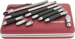 Starrett - 1-1/2 to 12 Inch Range, Satin Chrome Coated, Mechanical Inside Tubular Micrometer - 0.001 Inch Graduation, 0.0001 Inch Accuracy - Exact Tool & Supply