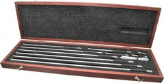 Starrett - 4 to 40 Inch Range, Satin Chrome Coated, Mechanical Inside Tubular Micrometer - 0.001 Inch Graduation, 0.0001 Inch Accuracy - Exact Tool & Supply