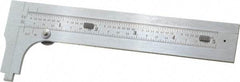 Starrett - 0 to 4-3/4" Stainless Steel Vernier Caliper - 1/64 & 1/32" Graduation, 1-3/8" Jaw Depth, 0.005" Accuracy, Includes Inside Diameter, Outside Diameter - Exact Tool & Supply