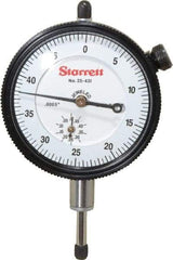 Starrett - 1/2" Range, 0-50 Dial Reading, 0.0005" Graduation Dial Drop Indicator - 2-1/4" Dial, 0.05" Range per Revolution, Revolution Counter - Exact Tool & Supply