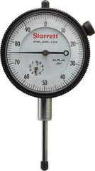 Starrett - 1" Range, 0-100 Dial Reading, 0.001" Graduation Dial Drop Indicator - 2-1/4" Dial, 0.1" Range per Revolution - Exact Tool & Supply