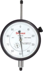 Starrett - 1" Range, 0-100 Dial Reading, 0.001" Graduation Dial Drop Indicator - 2-3/4" Dial, 0.1" Range per Revolution, Revolution Counter - Exact Tool & Supply