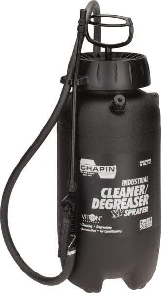 Chapin - 2 Gal Chemical Safe Garden Hand Sprayer - Use with Cleaners/Degreasers, Polyethylene Tank, Funnel Mouth, Reinforced Hose, For Deck & Yard Applications - Exact Tool & Supply