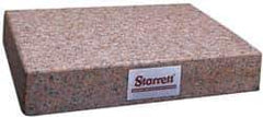 Starrett - 12" Long x 12" Wide x 4" Thick, Granite Inspection Surface Plate - A Inspection Grade, 0.0001" Unilateral Tolerance, Includes NIST Traceability Certificate - Exact Tool & Supply