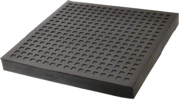 Mason Ind. - 10" Long x 10" Wide x 1" Thick, Rubber, Machinery Leveling Pad & Mat - 25,000 Lb Max Load - Exact Tool & Supply