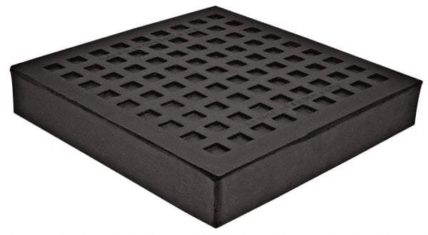 Mason Ind. - 8" Long x 8" Wide x 1" Thick, Rubber, Machinery Leveling Pad & Mat - 16,000 Lb Max Load - Exact Tool & Supply