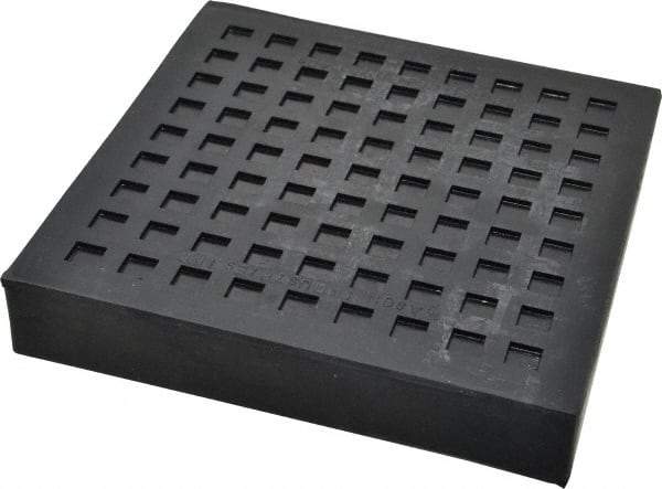 Mason Ind. - 6" Long x 6" Wide x 1" Thick, Rubber, Machinery Leveling Pad & Mat - 7,900 Lb Max Load - Exact Tool & Supply
