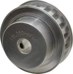 Power Drive - 18 Tooth, 1/2" Inside x 2.119" Outside Diam, Hub & Flange Timing Belt Pulley - 1/2" Belt Width, 2.149" Pitch Diam, 0.719" Face Width, Aluminum - Exact Tool & Supply