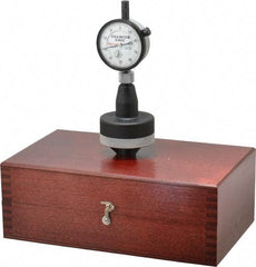 Starrett - 1 to 2", 0 to 90° Included Angle, Internal Chamfer Gage - White Hardened Tool Steel (Plunger), 3 Blade Plunger - Exact Tool & Supply