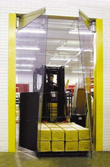 TMI, LLC - 6' Door Width x 8' Door Height PVC Bi-Parting Flexible Swinging Door - 0.16" Strip Thickness, Clear - Exact Tool & Supply