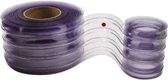 TMI, LLC - Clear Ribbed Rip-A-Strip Roll Dock Curtain Strips - 16" Wide x 12' Long x 0.345" Thick, Vinyl - Exact Tool & Supply