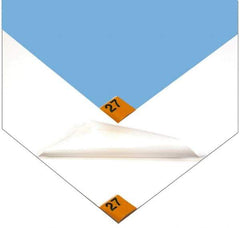 PRO-SAFE - 3-3/4' Long x 3' Wide x 1/8" Thick, Dry Environment, Smooth Pattern Clean Room Matting - Tacky Sheets, Blue, 30 Layers per Mat - Exact Tool & Supply