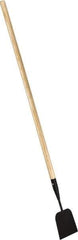 PRO-SOURCE - 7 Inch Wide Blade x 4 Inch High Blade Sidewalk and Ice Scraper - 48 Inch Long Wood, Straight Handle - Exact Tool & Supply