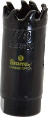 Starrett - 7/8" Diam, 1-5/8" Cutting Depth, Hole Saw - Carbide-Tipped Saw, Toothed Edge - Exact Tool & Supply