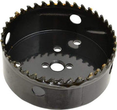 Starrett - 4-1/2" Diam, 1-5/8" Cutting Depth, Hole Saw - Carbide-Tipped Saw, Toothed Edge - Exact Tool & Supply