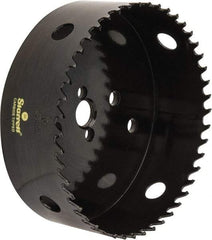 Starrett - 5" Diam, 1-5/8" Cutting Depth, Hole Saw - Carbide-Tipped Saw, Toothed Edge - Exact Tool & Supply