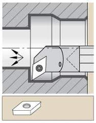 Kennametal - 33.02mm Min Bore Diam, 304.8mm OAL, 1" Shank Diam, E-SDUP Indexable Boring Bar - DP.. Insert, Screw Holding Method - Exact Tool & Supply