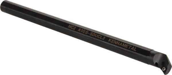 Kennametal - 21.59mm Min Bore Diam, 254mm OAL, 5/8" Shank Diam, A-SDUC Indexable Boring Bar - DC.. Insert, Screw Holding Method - Exact Tool & Supply