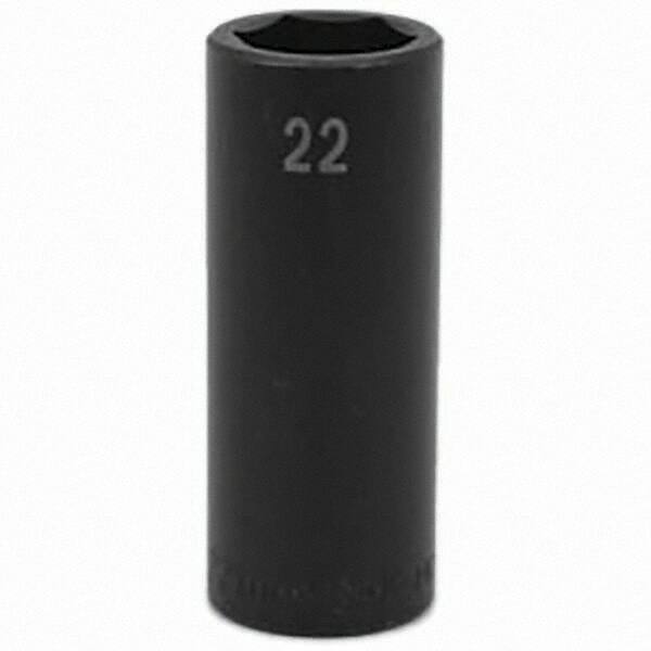 SK - Impact Socket - 1/2"DR 22MM DEEP IMPACT SOCKET - Exact Tool & Supply