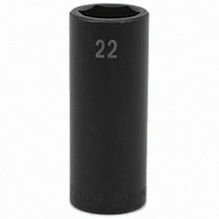 SK - Impact Socket - 1/2"DR 22MM DEEP IMPACT SOCKET - Exact Tool & Supply