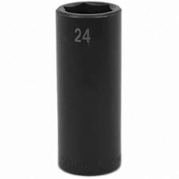 SK - Impact Socket - 1/2"DR 24MM DEEP IMPACT SOCKET - Exact Tool & Supply