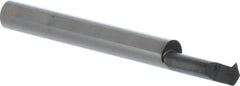 Scientific Cutting Tools - 0.6" Cutting Depth, 24 to 56 TPI, 0.12" Diam, Internal Thread, Solid Carbide, Single Point Threading Bar - AlTiN+ Finish, 2" OAL, 3/16" Shank Diam, 0.03" Projection from Edge, 60° Profile Angle - Exact Tool & Supply