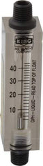 King - 1/4" FNPT Port Block Style, Inline Flowmeter - 100 Max psi, 44 GPH, Acrylic - Exact Tool & Supply