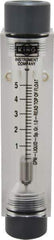 King - 1/2" FNPT Port Block Style, Inline Flowmeter - 100 Max psi, 5 GPM, Acrylic - Exact Tool & Supply