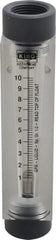 King - 1" FNPT Port Block Style, Inline Flowmeter - 100 Max psi, 10 GPM, Acrylic - Exact Tool & Supply