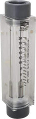 King - 1" FNPT Port Block Style, Inline Flowmeter - 100 Max psi, 20 GPM, Acrylic - Exact Tool & Supply