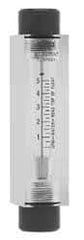 King - 1" FNPT Port Block Style, Inline Flowmeter - 125 Max psi, 40 SCFM, Acrylic - Exact Tool & Supply