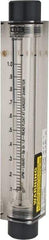 King - 1/2" FNPT Port Block Style, Inline Flowmeter - 100 Max psi, 1 GPM, Acrylic - Exact Tool & Supply