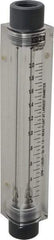 King - 1/2" FNPT Port Block Style, Inline Flowmeter - 100 Max psi, 2 GPM, Acrylic - Exact Tool & Supply
