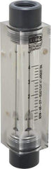 King - 1/2" FNPT Port Block Style, Inline Flowmeter - 125 Max psi, 4 SCFM, Acrylic - Exact Tool & Supply